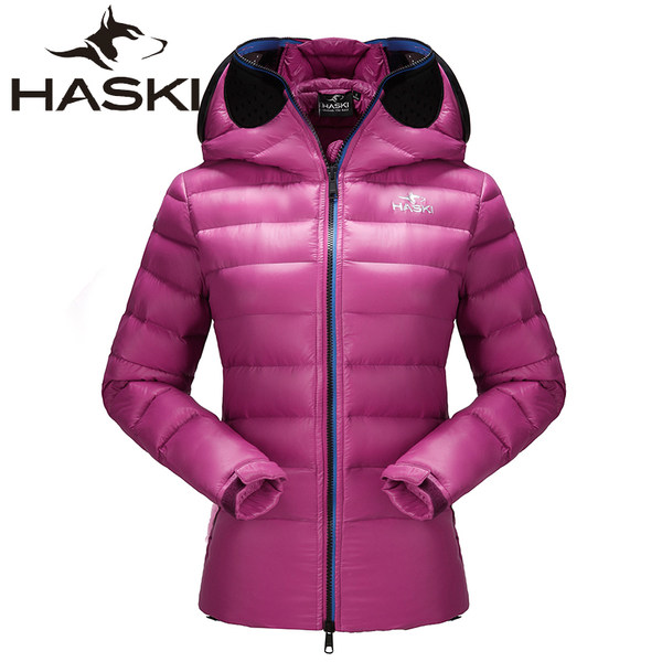 HASKI/哈时户外羽绒服女 秋冬保暖透气连帽眼镜服单板登山滑雪服