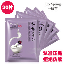 特效紧致收缩 一枝春蚕丝蛋白面膜美白补水祛痘保湿 天天特价