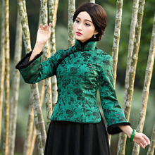 华族经典唐装棉袄女冬装中式改良中国风汉服加厚夹棉保暖旗袍上衣图片