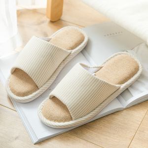 买一送一四季亚麻拖鞋