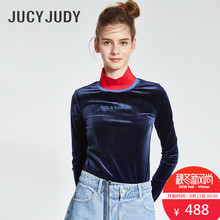 Jucy Judy/百家好商场同款女式T恤韩版长袖修身显瘦卫衣JSTS727B图片