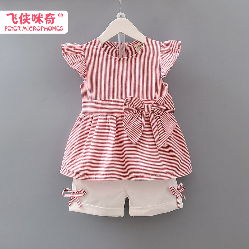 女童夏季套装2018新款洋气女宝宝婴幼儿衣服