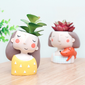 ins少女造型多肉花盆