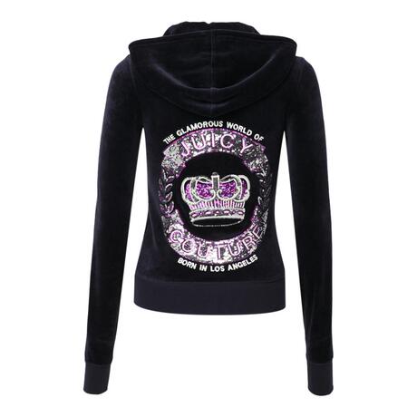 Juicy Couture 藏蓝色亮片图案是女士连帽外套商品大图