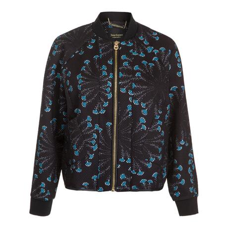 Juicy Couture 黑色印花网格拉链外套商品大图