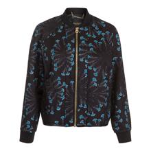 Juicy Couture 黑色印花网格拉链外套图片