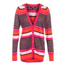 Juicy Couture 红粉拼色条纹深V开衫图片