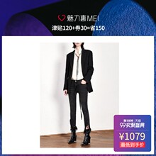 预售 Mo&Co. 黑色绑带西装外套图片