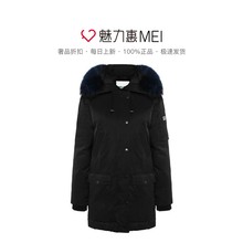 预售 KENZO/高田贤三 黑色简约白鸭绒连帽长袖女士羽绒服图片