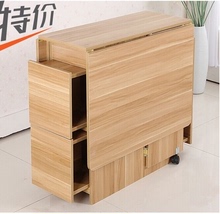 现代简约小户型折叠餐桌椅组合长方形可伸缩简易餐桌饭桌桌子家用