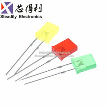 方形 黄色 扁形LED发光二极管 LED 绿色 7MM 高亮红色 方型