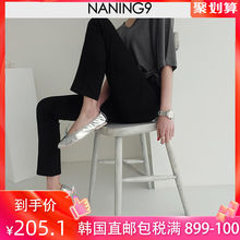 韩版 修身 显瘦高弹力小脚铅笔裤 女装 新款 2019秋装 NANING9韩国代购