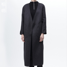 BLOO MING女装秋冬新款韩版加厚长款双面羊毛呢子大衣女保暖外套图片