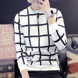 9.9特价包邮春秋季运动套头卫衣男士潮流修身衣服长袖t恤10元外套