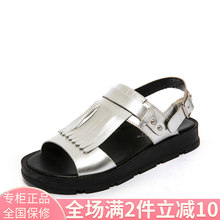 女靴平底牛皮学院风女凉鞋 夏季新款 红蜻蜓专柜正品 K70223
