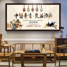 中医馆装饰画十大名医中式医院药店理疗墙面背景墙壁挂画养生牌匾