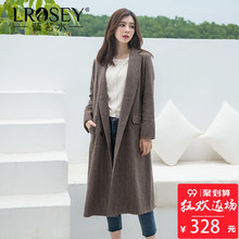 胖妹妹大码女装羊毛呢大衣2018秋冬新款胖MM韩版过膝长款呢子外套图片