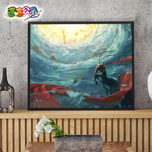 饰画礼品自绘填色油彩画 数字油画西游记之大圣归来海报DIY手工装