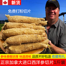 正宗加拿大进口花旗参段西洋参切片西洋参粉 西洋参段整枝500g克装