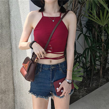 韩国CHIC度假风性感显瘦绑带内搭小吊带女小背心夏季潮 思思妹纸