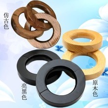 挂衣钩木纹钩更衣室衣架木圈挂钩收纳圆圈悬挂式店牛仔裤 圆形