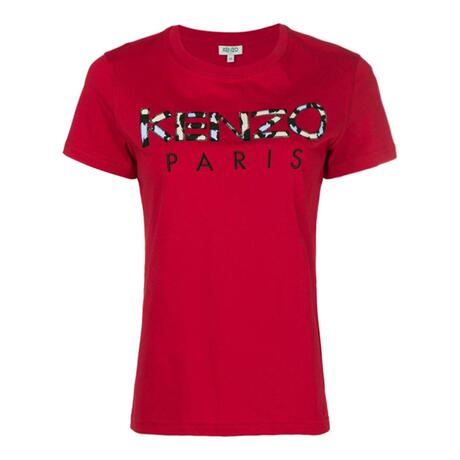 KENZO/高田贤三 女士红色棉质T恤商品大图