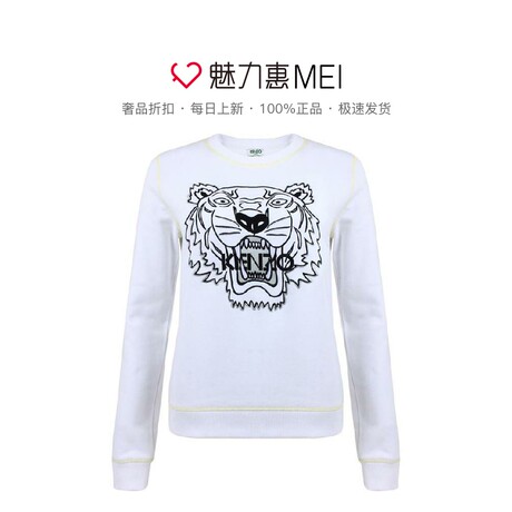 KENZO/高田贤三 女士棉质刺绣虎头LOGO长袖卫衣商品大图