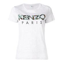 KENZO/高田贤三 女士灰色纯棉字母LOGO图案短袖T恤图片