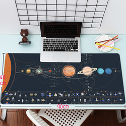 创意人类探索宇宙星球奥秘书桌垫黑色耐脏超大号写字垫鼠标垫定制