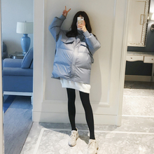 潮外套 长袖 2018秋冬新款 百搭孕妇装 时尚 孕妇羽绒服宽松加厚保暖款