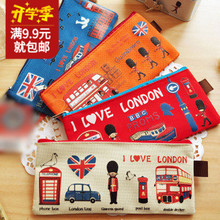 学生铅笔袋 韩国文具 文具袋 英国头兵牛津布拉链袋 新品