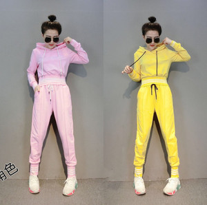 夏装2019新款套装休闲运动健身时尚洋气两件套气质御姐韩版学生潮