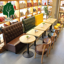 甜品店桌椅组合简约主题咖啡厅快餐饮小吃店西餐厅奶茶店卡座沙发