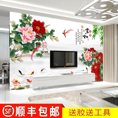 中式山水画壁纸旗舰店