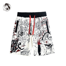男士 设计师手稿涂鸦限量款 运动裤 短裤 wookong悟空2019夏季新品