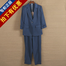 安可安芳A93T235 秋装2019新款时尚气质修身一粒扣两件套职业套装