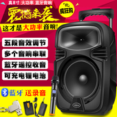叫卖 H8大功率户外广场舞音响移动低音炮蓝牙K歌音箱送爸妈跳舞便携式拉杆跳舞音响门市地摊促销 新科 Shinco