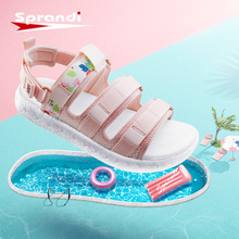 女子凉鞋 女凉拖 潮流魔术贴拖鞋 2019夏季新品 SPRANDI斯潘迪运动鞋
