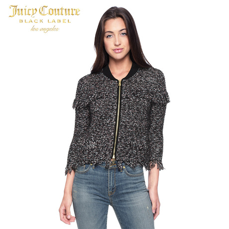 Juicy Couture女士舒适百搭流苏设计短款外套商品大图