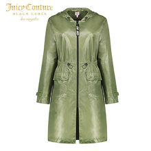 Juicy Couture2018新款时尚休闲收腰连帽中长款尼龙外套图片