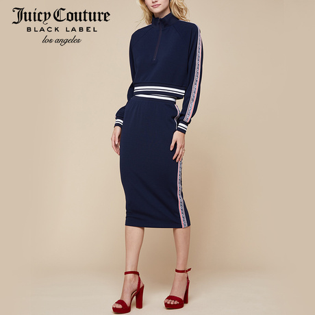 [现货]Juicy Couture2018新款女士百搭半拉链高领长袖套头衫卫衣商品大图