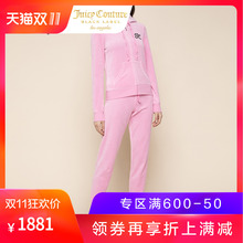 Juicy Couture字母钉珠图案装饰休闲天鹅绒卫衣外套图片