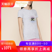 Juicy Couture字母钉珠图案装饰圆领短袖T恤图片