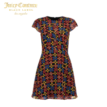 Juicy Couture2018新款时尚风情花卉印花图案修身连衣裙图片