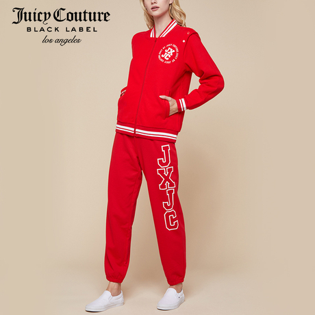 Juicy Couture2018新款女时尚个性袖子设计字母图案夹克卫衣外套商品大图