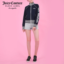 Juicy Couture2018新款休闲字母印花条纹装饰运动夹克外套图片