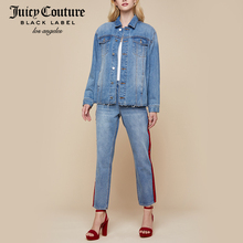 Juicy Couture2018新款女百搭字母图案OVERSIZE长袖牛仔外套图片