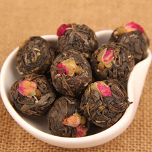 玫瑰花茶龙珠纯手工普洱小沱茶古树茶纯料生茶 供应手工花草普洱