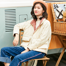 韩版2018冬装新款时尚双两面穿宽松小个子短款轻薄羽绒服外套女装图片