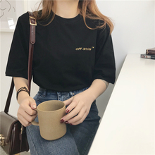 韩版ulzzang宽松百搭ins酷短袖T恤女潮原宿bf学生嘻哈hiphop上衣